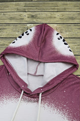 Leopard Tie Dye Print Kangaroo Pocket Pullover Hoodie Sweatshirts & Hoodies JT's Designer Fashion