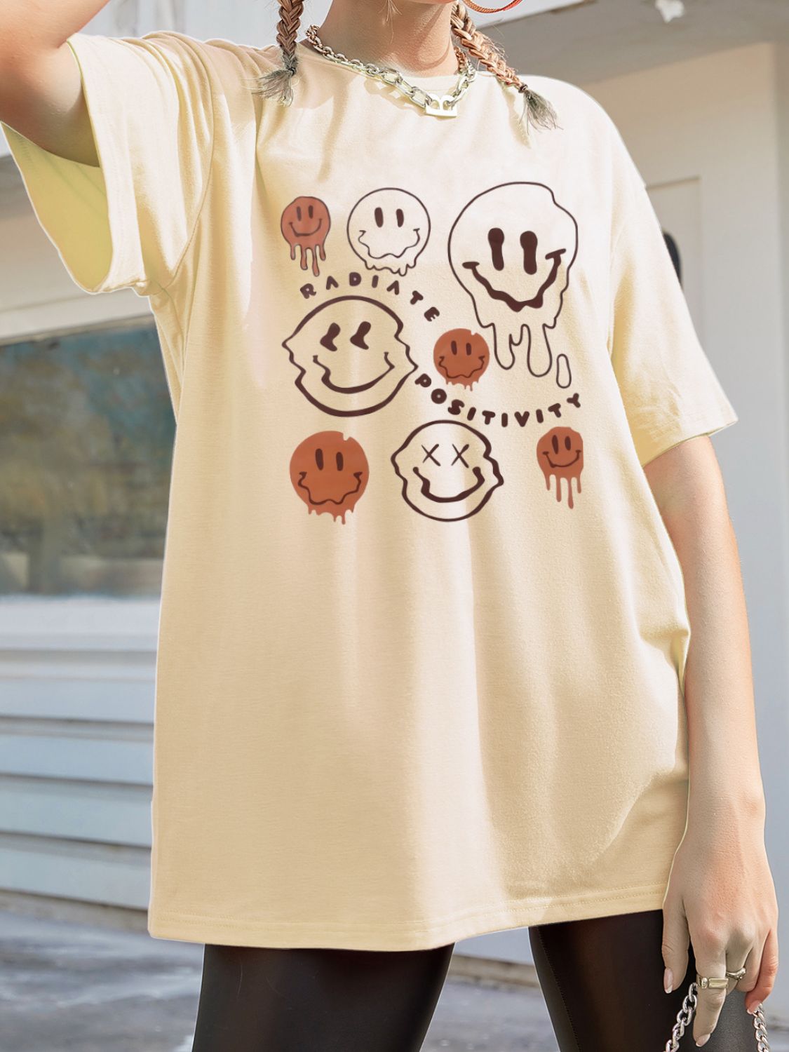 Graphic Round Neck Half Sleeve T-Shirt T-Shirts JT's Designer Fashion