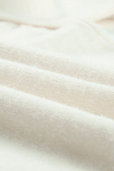 Beige Frill Trim Buttoned Knit Pullover Sweater Sweaters & Cardigans JT's Designer Fashion