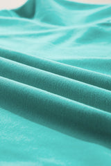 Aruba Blue Plain Drop Shoulder Crewneck Pullover Sweatshirt Sweatshirts & Hoodies JT's Designer Fashion