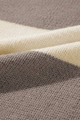 Simply Taupe Colorblock Loose Pullover Sweater Sweaters JT's Designer Fashion