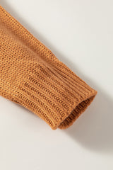 Light French Beige Color Block Contrast Stitch Oversized Sweater Sweaters & Cardigans JT's Designer Fashion