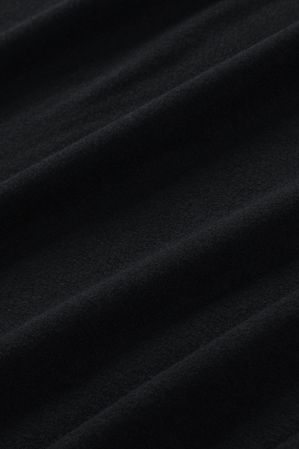 Black Solid Color V Neck Long Sleeve Knit Top Long Sleeve Tops JT's Designer Fashion