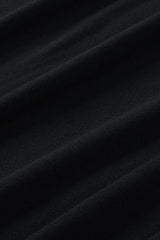 Black Solid Color V Neck Long Sleeve Knit Top Long Sleeve Tops JT's Designer Fashion