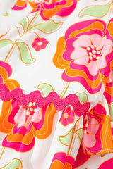 Rose Floral Printed Ruffled Long Sleeve Blouse Blouses & Shirts JT's Designer Fashion