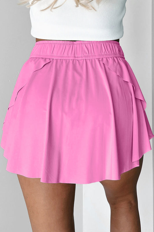 Bonbon Drawstring High Waist Lined Tennis Skorts Skirts & Petticoat JT's Designer Fashion