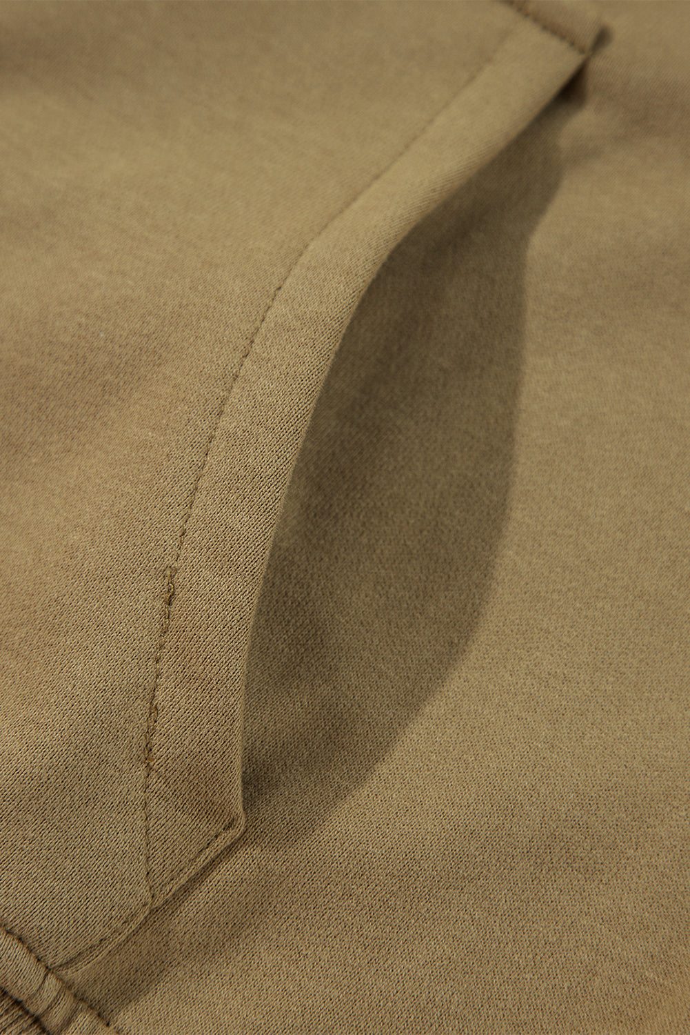 Brown Quarter Zip Stand Neck Kangaroo Pocket Sweatshirt Sweatshirts & Hoodies JT's Designer Fashion