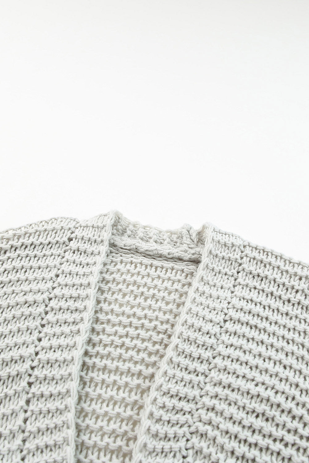 Gray Chunky Oversize Knit Drop Shoulder Puff Sleeve Cardigan Cardigans JT's Designer Fashion