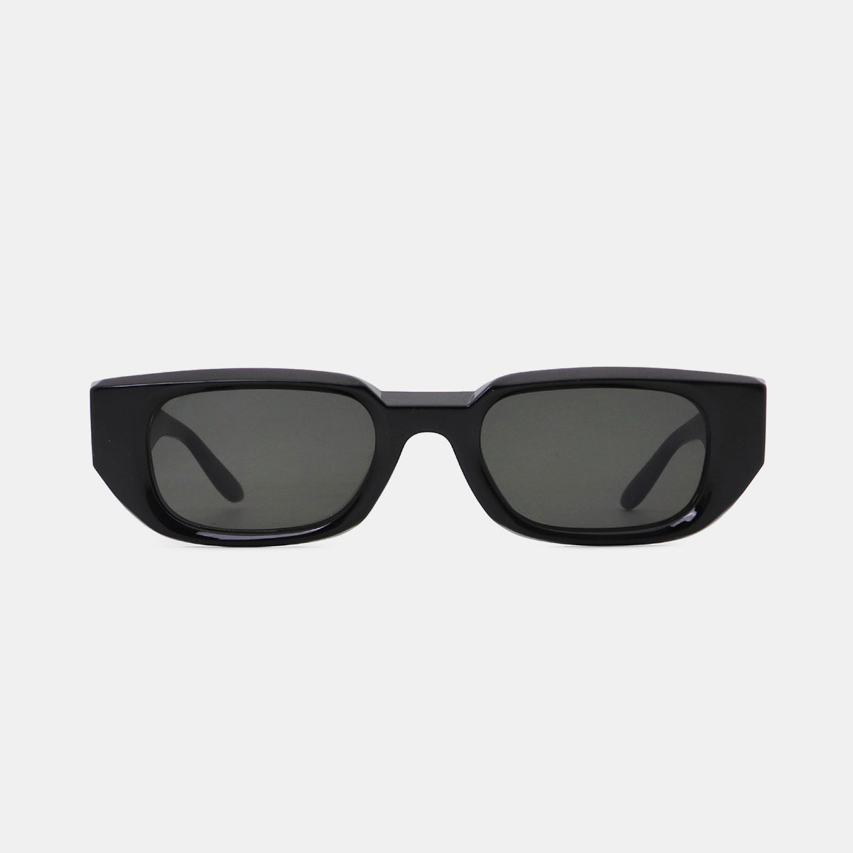 Polycarbonate Frame Rectangle Sunglasses Black One Size JT's Designer Fashion