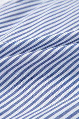 Blue Stripe Sleeveless Notched V Neck Contrast Ric Rac Mini Dress Mini Dresses JT's Designer Fashion