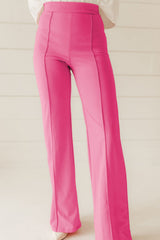 Sachet Pink High Waist Central Seam Flared Pants Pants & Culotte JT's Designer Fashion