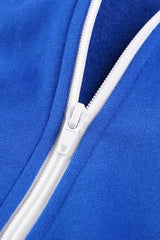 Blue Zip-up Hoodie Jacket Sweatshirts & Hoodies JT's Designer Fashion