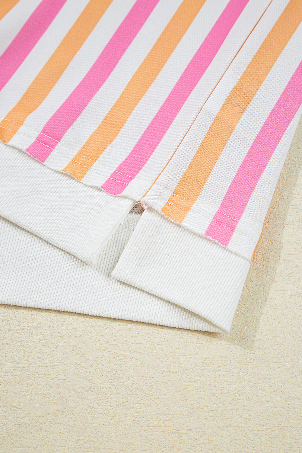 Pink Stripe Drop Shoulder Half Sleeve Loose Tee and Shorts Casual Set Short Sets JT's Designer Fashion