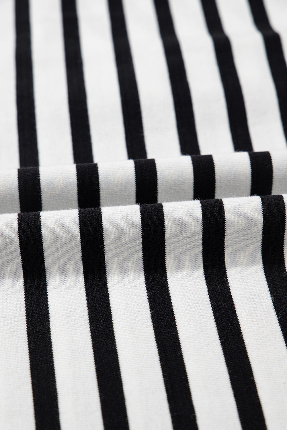 Black Stripe Contrast V Neck Collared Puff Sleeve T Shirt Mini Dress with Pockets T Shirt Dresses JT's Designer Fashion
