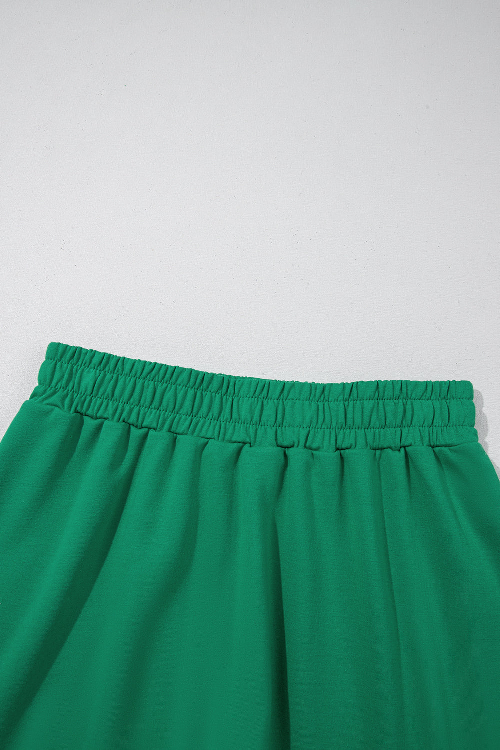 Sea Green Half Zip Puff Sleeve Top and Ruffled Shorts Set Short Sets JT's Designer Fashion