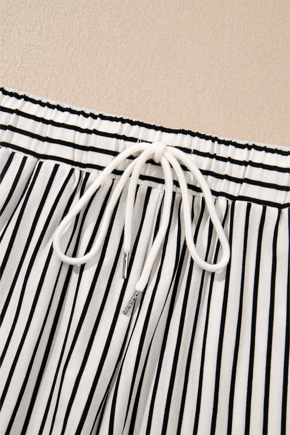 Black Stripe V Neck Tee and Casual Short Set Short Sets JT's Designer Fashion