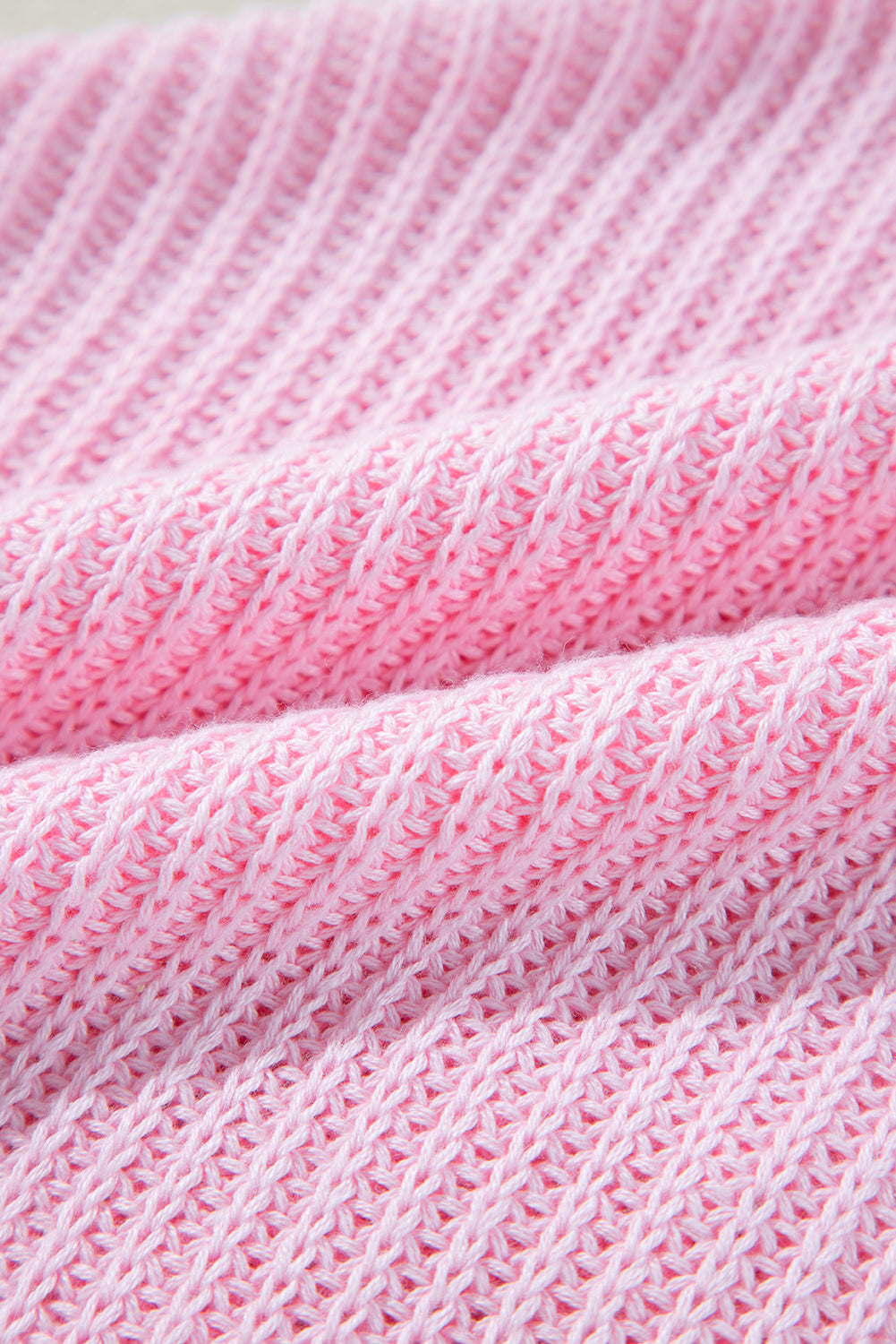 Pink Merry & Bright Pop Up Letter Waffle Knit Sweater Sweaters JT's Designer Fashion
