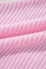 Pink Merry & Bright Pop Up Letter Waffle Knit Sweater Sweaters JT's Designer Fashion