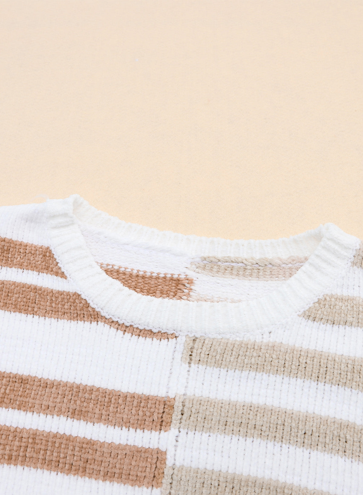 Stripe Blocked Drop Shoulder Slouchy Sweater Sweaters JT's Designer Fashion