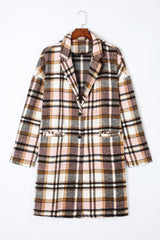 Pink Plaid Button Up Lapel Jacket Plaid Shackets JT's Designer Fashion