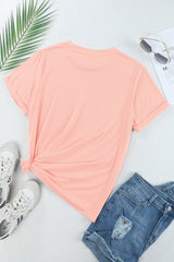 Pink Sequin Cute Bunny Graphic Easter Fashion Tee Graphic Tees JT's Designer Fashion
