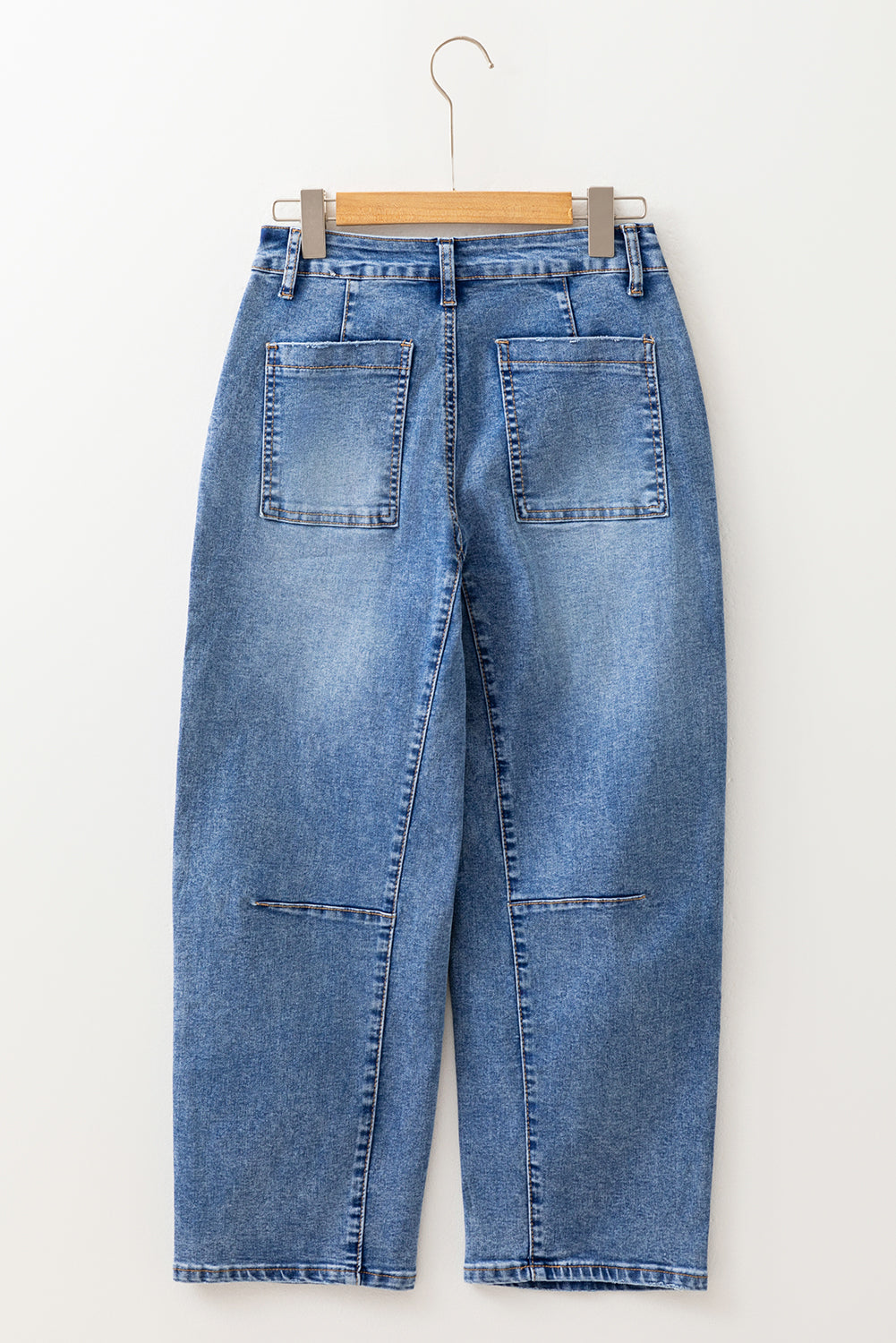 Dusk Blue High Waist Straight Leg Ankle Jeans Jeans JT's Designer Fashion