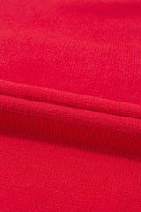 Fiery Red Tinsel Merry Letter Drop Shoulder Baggy Sweater Sweaters JT's Designer Fashion