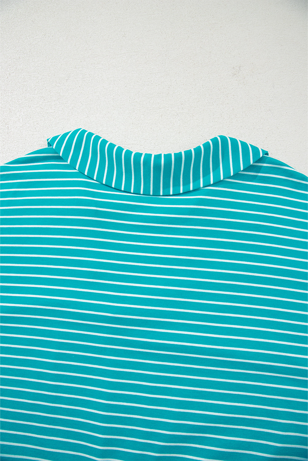 Sky Blue Stripe V Neck Tee and Casual Short Set Short Sets JT's Designer Fashion