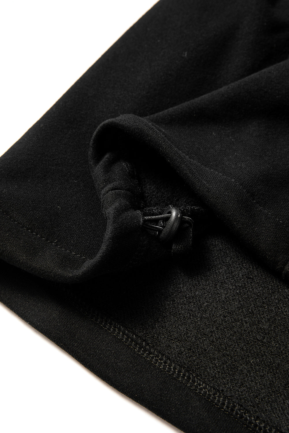 Black Fleece Lined Half Zipper Kangaroo Pockets Loose Hoodie Sweatshirts & Hoodies JT's Designer Fashion