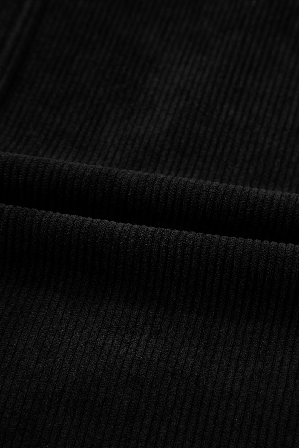 Black Corduroy Sleeveless Mini Dress With Patched Pockets Mini Dresses JT's Designer Fashion