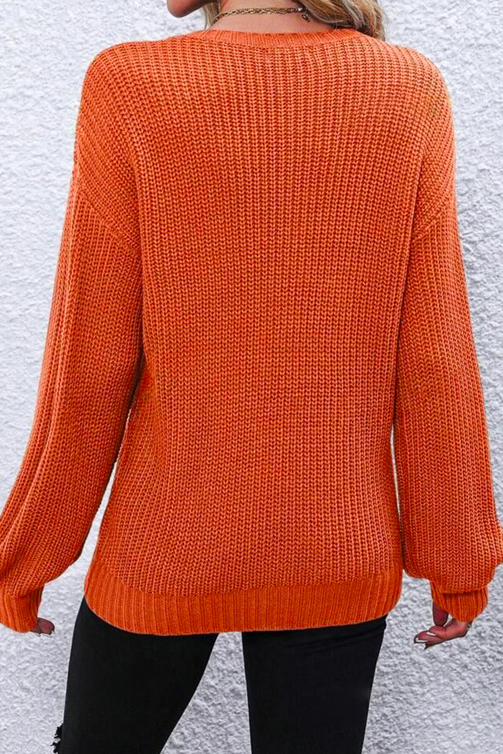 Gold Flame Thanks Giving Letter Graphic Crew Neck Sweater Sweaters JT's Designer Fashion