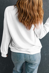 White CRAWFISH CLUB Printed Drop Shoulder Sweatshirt Graphic Sweatshirts JT's Designer Fashion