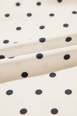 Apricot Polka Dot Print Frilled Collar Lantern Sleeve Blouse Blouses & Shirts JT's Designer Fashion