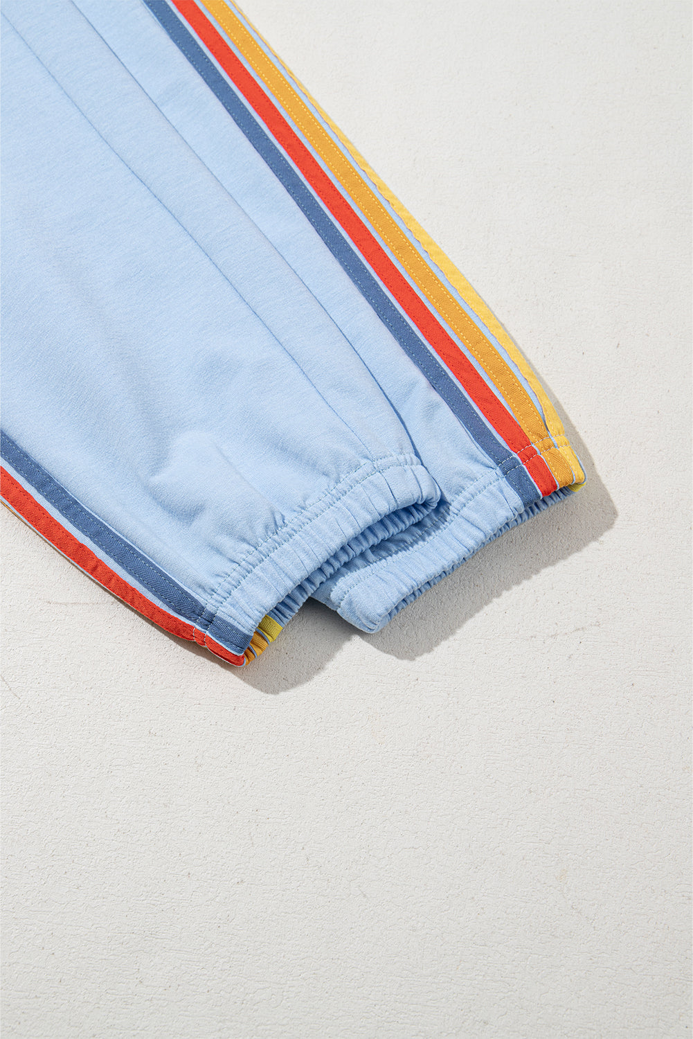 Light Blue Counting Rainbows High Waist Sweatpants Pants & Culotte JT's Designer Fashion