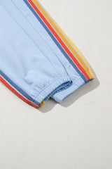 Light Blue Counting Rainbows High Waist Sweatpants Pants & Culotte JT's Designer Fashion