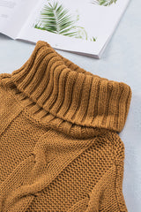 Cuddle Weather Cable Knit Handmade Turtleneck Sweater Sweaters & Cardigans JT's Designer Fashion