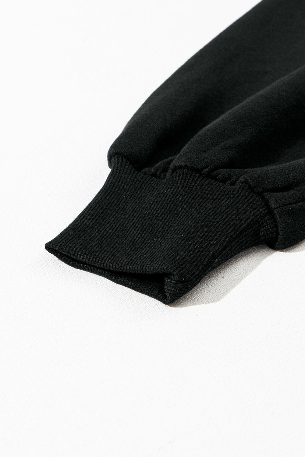 Black Solid Kangaroo Pocket Half Zipper Oversized Hoodie Sweatshirts & Hoodies JT's Designer Fashion