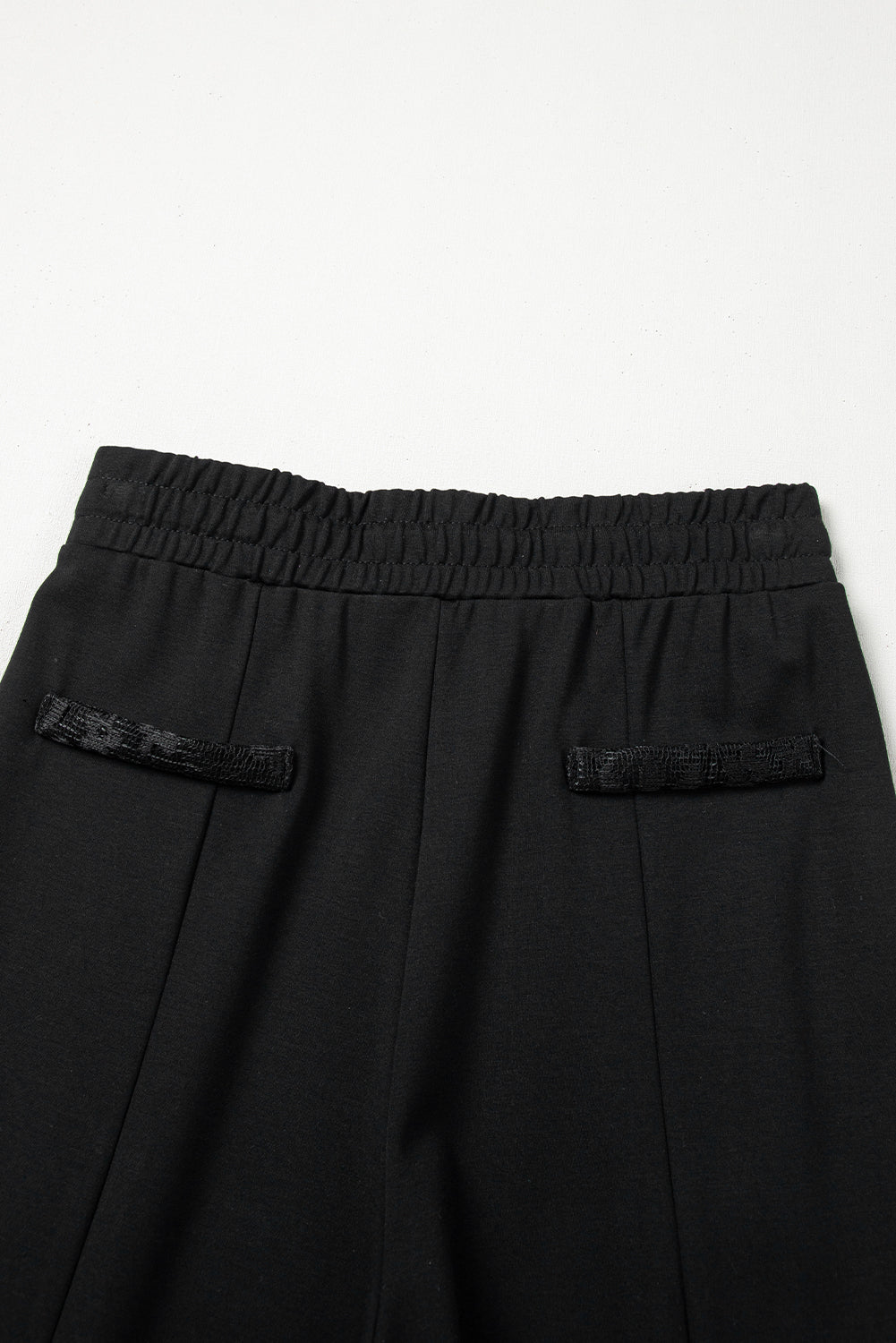 Black Boho Lace Patchwork Wide Leg High Waist Pants Pants & Culotte JT's Designer Fashion