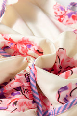 White Floral Print Lace up V Neck Balloon Sleeve Plus Size Shift Mini Dress Plus Size Mini Dresses JT's Designer Fashion
