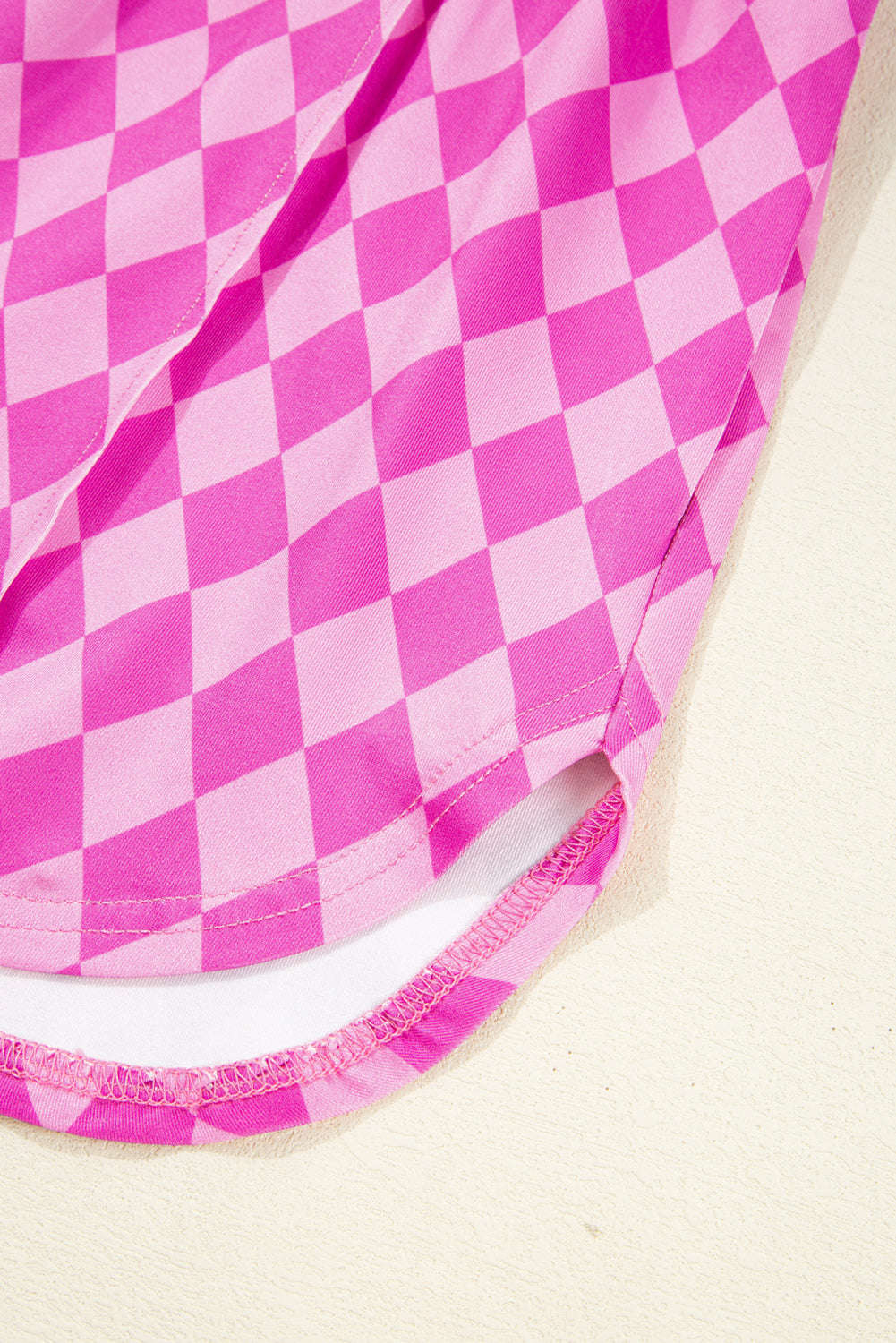 Pink Geometric Print Active Casual Shorts with Slits Casual Shorts JT's Designer Fashion