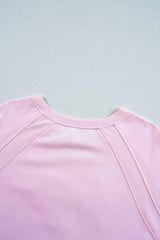 Pink Hugs and Kisses Pop Up Embroidered Raglan Sleeve Sweatshirt Sweatshirts & Hoodies JT's Designer Fashion