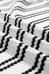 Black Stripe Print Open Front Duster Cardigan Cardigans JT's Designer Fashion