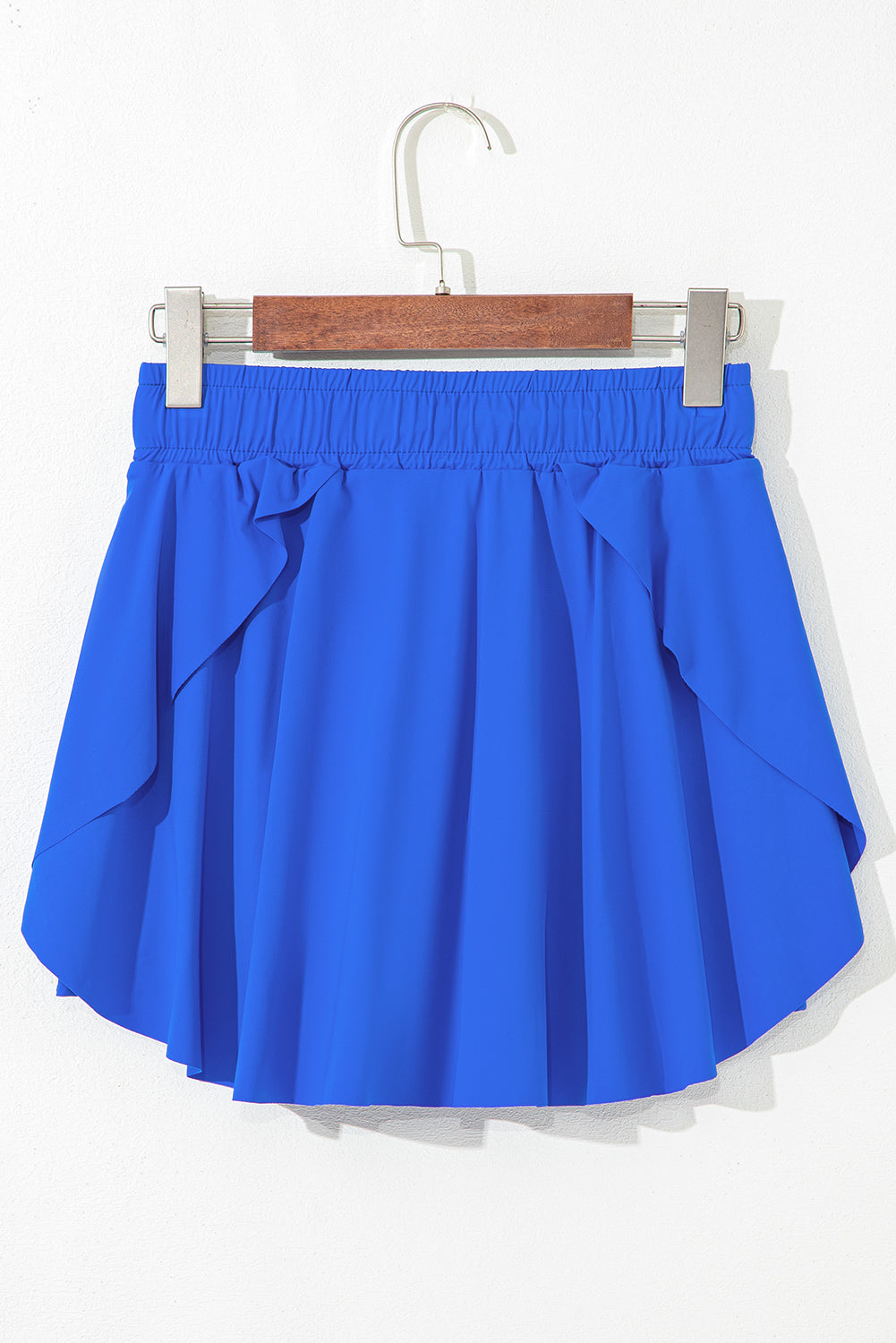 Sky Blue Drawstring High Waist Lined Tennis Skorts Skirts & Petticoat JT's Designer Fashion