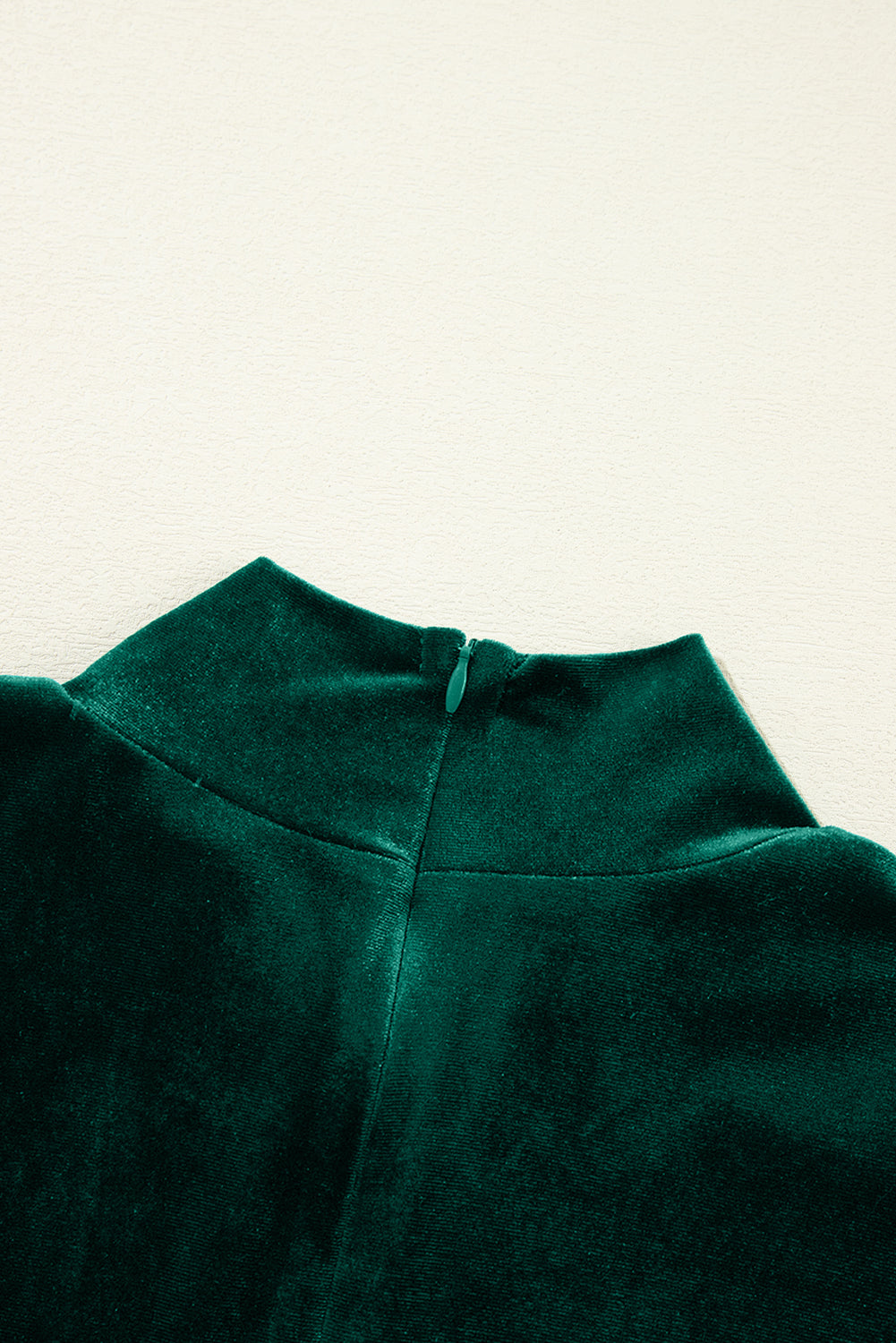 Evergreen Velvet High Neck Tiered Ruffle Mini Dress Mini Dresses JT's Designer Fashion