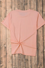 Graphic Round Neck Short Sleeve T-Shirt T-Shirts JT's Designer Fashion