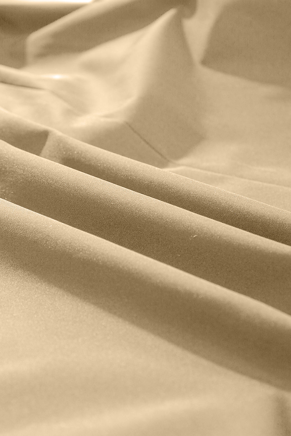 Pale Khaki Solid Color Lapel Collar Waist Tie Wind Coat Coats JT's Designer Fashion