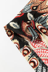 Black Floral Print Belted Sleeveless Wide Leg Jumpsuit Jumpsuits & Rompers JT's Designer Fashion