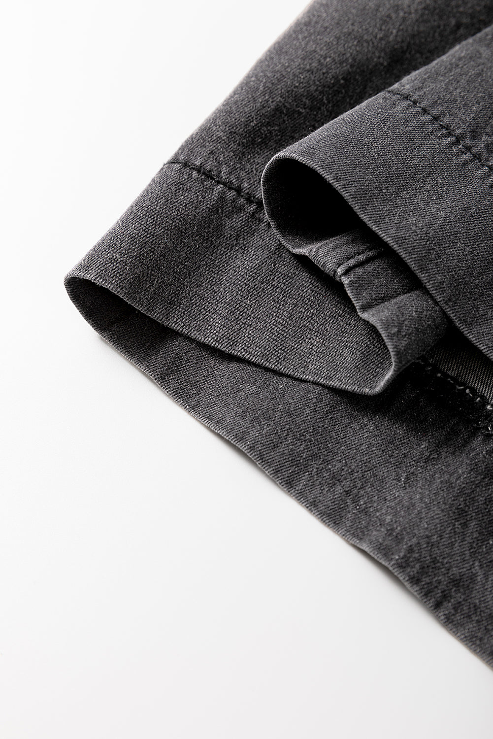 Carbon Grey Mineral Wash Button Fly Waist Wide Leg Jeans Jeans JT's Designer Fashion