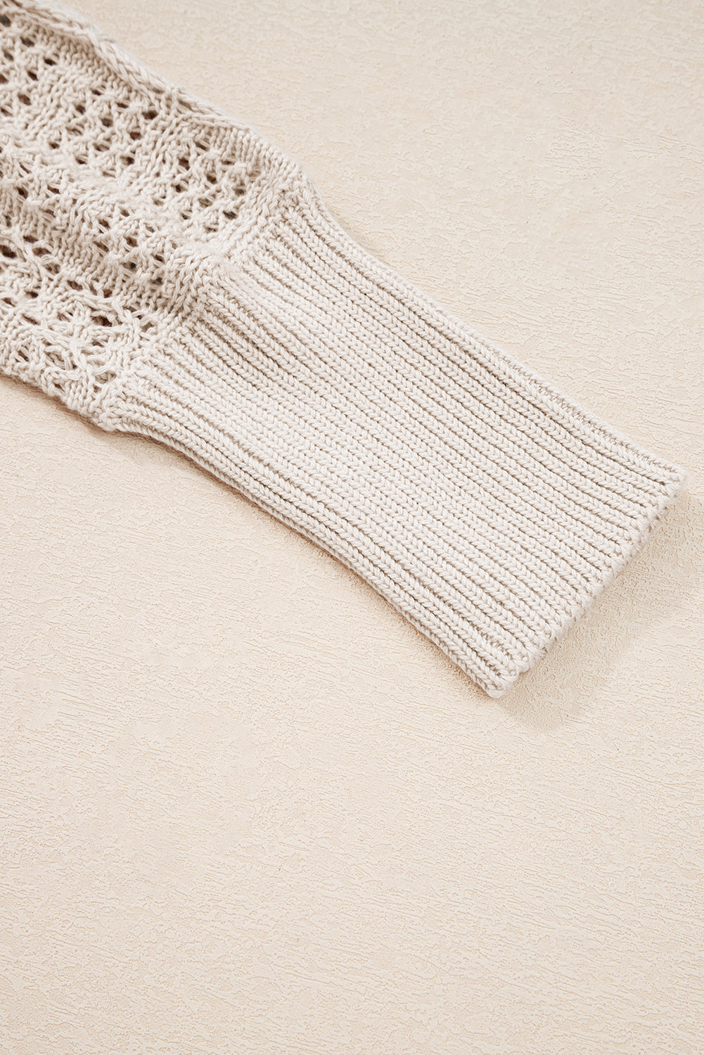 Jet Stream Mix Pattern Hollowed Knit Open Front Cardigan Sweaters JT's Designer Fashion