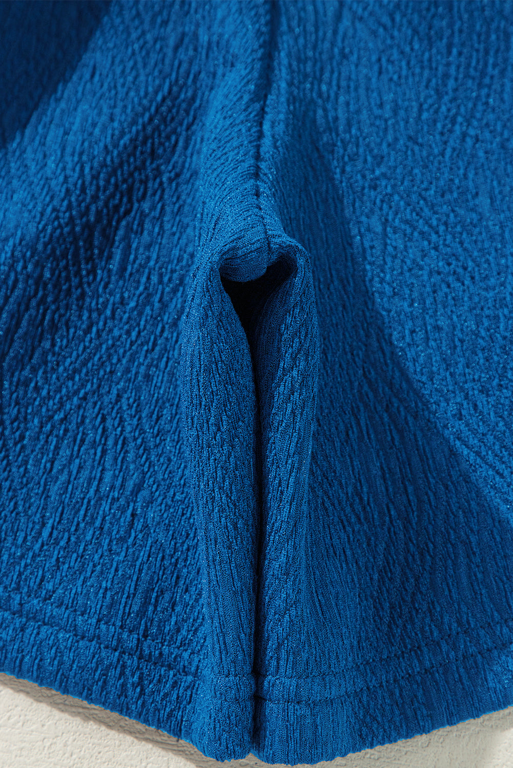 Bluing Solid Textured Crew Neck Short Set Short Sets JT's Designer Fashion